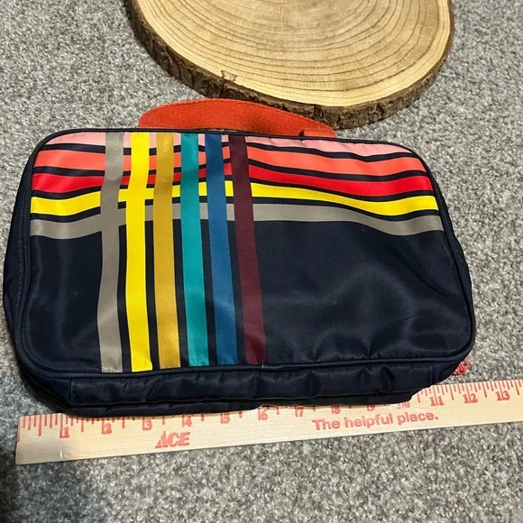 Tory Burch Multicolor Striped Toiletry Bag - Picture 6 of 10